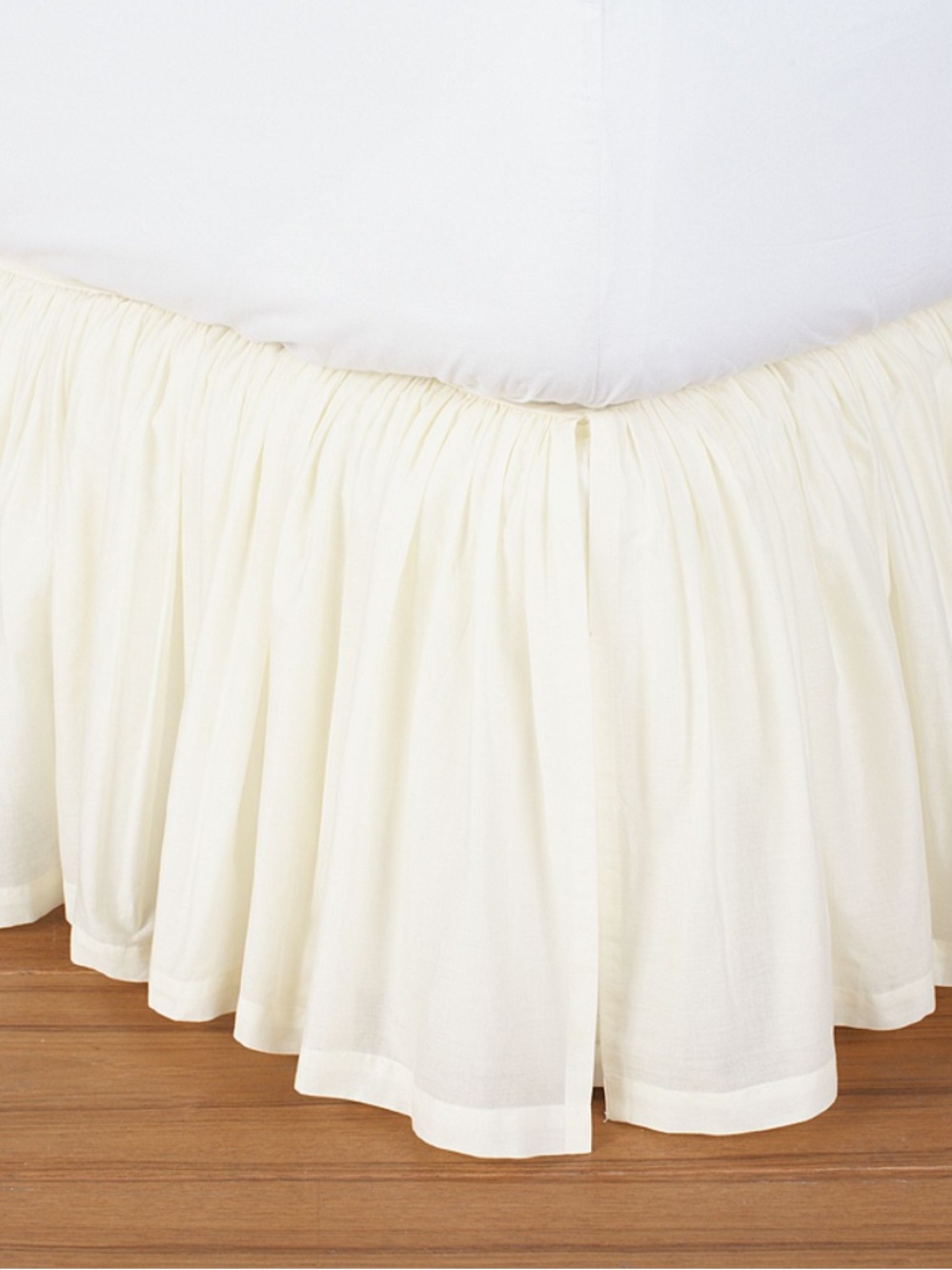NWT Pottery Barn Voile Cotton Bed Skirt in Ivory Full